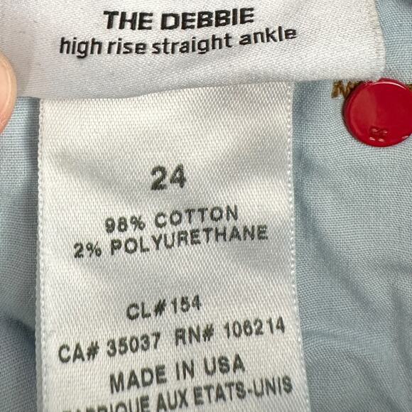 Joe's The Debbie Blue Distressed High Rise Straight‎ Leg Ankle Jeans Size 24 - Picture 5 of 9